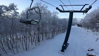 tremblant Mount Tremblant Jan 4 2024 first lift sunrise [upl. by Catina]