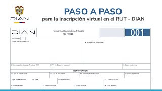 Paso a paso para la inscripción virtual en el RUT  DIAN [upl. by Haidej]