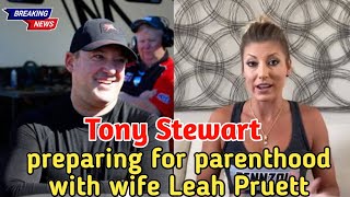 Tony Stewart shares his thoughts on preparing for parenthood with wife Leah Pruett  aura tube [upl. by Sacul]