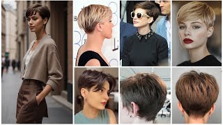 Very percious pixie short Haircut with curtains bang out for younger age women2024 [upl. by Anhavas489]