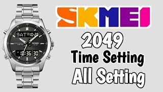 Skmei 2049 Watch Time Setting  Skmei 2049 Watch  Skmei 2049 [upl. by Qulllon]