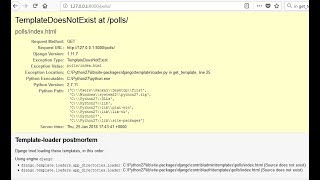 How to resolve Django TemplateDoesNotExist Error on Windows machine [upl. by Celin825]