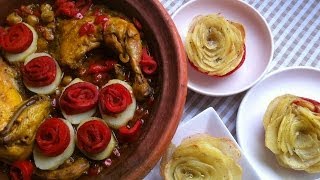 Garbanzo Chicken Tagine Easy and Quick  طاجين الدجاج و الحمص سهل و سريع  مترجم للعربي [upl. by Allain]