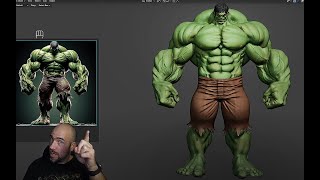 Super muscular Hulk in Blender 1 hour 30 min sculpt [upl. by Symon]