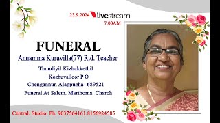 Funeral Of Annamma Kuruvilla77 Rtd Teacher [upl. by Krenek]