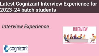 Latest Cognizant Interview Experience for 202324 batch students  TRMRHR round Questions [upl. by Romano]