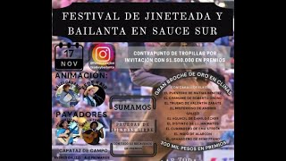 El próximo 17 de noviembre gran Festival de Jineteada y Bailanta en Sauce Sur [upl. by Eerrahs563]