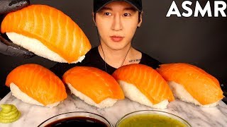 ASMR GIANT SALMON SASHIMI NIGIRI MUKBANG No Talking COOKING amp EATING SOUNDS  Zach Choi ASMR [upl. by Piotr]