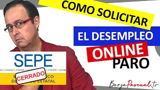 💻💰Pedir el PARO ONLINE  Como solicitar prestación por DESEMPLEO por internet SIN CERTIFICADO  SEPE [upl. by Ronald]