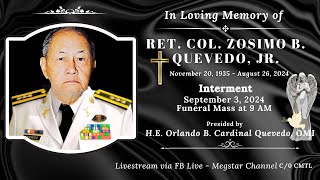 Interment Funeral Mass for Zosimo Quevedo Jr presided by Cardinal Quevedo [upl. by Yregerg355]