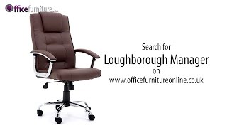 Loughborough Leather Manager Chair from OfficeFurnitureOnlinecouk [upl. by Timoteo974]