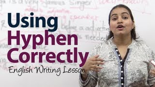 How to use Hyphen    correctly  English Grammar  writing lesson [upl. by Engleman]