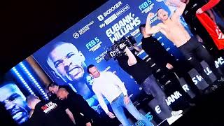 kalle Sauerland acting strange at eubank vs williams weigh in [upl. by Enirrok]