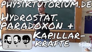 Physiktutorium Das hydrostatische Paradoxon und Kapillarkräfte [upl. by Alimaj]