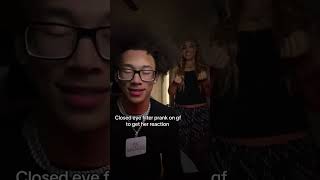 Closed eye filter prank on gf tiktok youtubeshorts [upl. by Switzer]