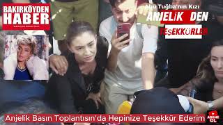 Oyuncu Ahu Tuğbanın Kızı Anjelik Basın Toplantısında Teşekkür Etti [upl. by Ronnica63]