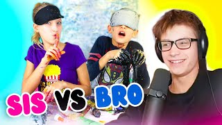 Reacting to FUNNIEST SIS vs BRO SLIME video [upl. by Kenley211]