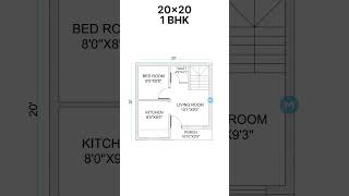 20x20 home plan design [upl. by Leizo]