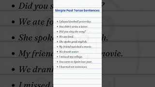 Simple Past Tense englishgrammar  pasttense  grammar [upl. by Angelica]