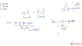 An aqueous solution of 63 g oxalic acid dihydrate is made up to 250 mL The volume of 01 [upl. by Toogood54]