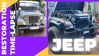 Jeep Restoration amp Modification Timelapse India 8072212738 timelapse jeeprestoration jeep [upl. by Anilra548]