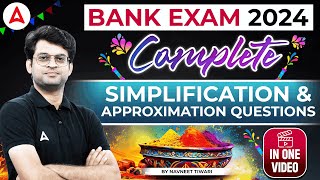 Complete Simplification amp Approximation for Bank Exam 2024  Maths by Navneet Tiwari [upl. by Annaeerb]