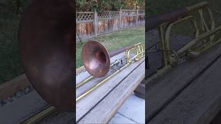 Restoring an OLD Getzen Trombone brass copper music restoration [upl. by Naejarual]