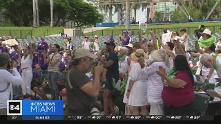 Rally held in favor of abortion rights held in Miami [upl. by Anerbes29]