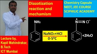 Diazotization reaction and mechanism II Reaction of amines [upl. by Remmus]