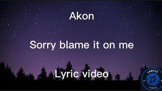 Akon  Sorry blame it on me Lyric video [upl. by Chasse]