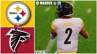 Steelers Fields vs Falcons Week 1 Simulation Madden 25 PS5 [upl. by Diandre209]