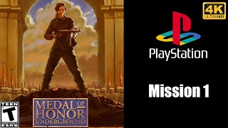 Medal Of Honor Underground  Mission 1 Gameplay walkthrough  4K 60ᶠᵖˢ [upl. by Cherianne841]