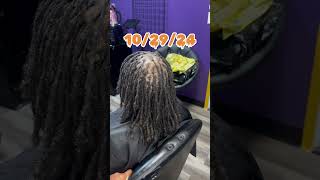 Baby yall see that growth 💪🏽🥹💜💛 locdown hairstyles braids beautifullocs locshairstyles [upl. by Orutra]