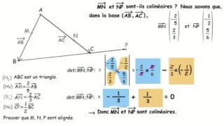 2nde 1ere Vecteurs colinéarité  Prouver un alignement sans repère [upl. by Juanne]