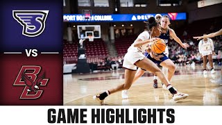 Stonehill vs Boston College Game Highlights  202323 ACC Womens Basketball [upl. by Johnsten]