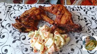 POLLO FRITO CON ENSALADA DE VERDURA [upl. by Trisa]