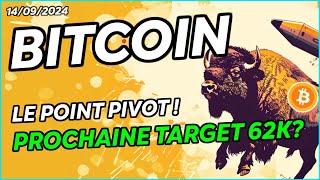 BITCOIN LE POINT PIVOT  🔥PROCHAINE TARGET 62000 🚀 [upl. by Saber]