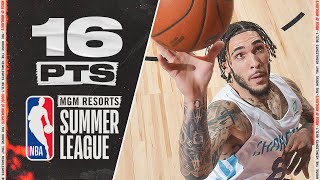 LiAngelo Ball Hornets NBA DEBUT 🔥 16 PTS Full Highlights vs Trail Blazers  2021 Summer League [upl. by Platt]