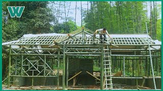 couple build house in bamboo forest live happily together [upl. by Shaughnessy]