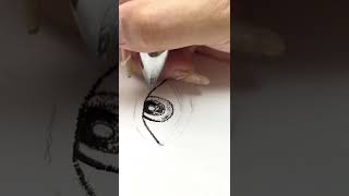 Challenge stippling eye in two minutes more with Cuttlelola drawing drawingtutorial eyedrawing [upl. by Ruford768]