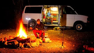 Camping In cold Temperatures with Camper Van [upl. by Crane]