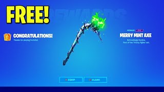 How to GET MINTY AXE PICKAXE for FREE Free Merry Mint Axe in Fortnite Season OG [upl. by Dranrev90]