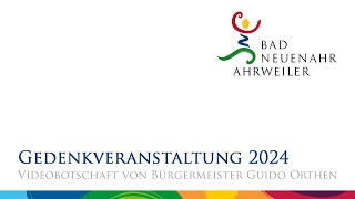 Videobotschaft des Bürgermeisters  13072024  Gedenkveranstaltung 2024 [upl. by Elleynad290]