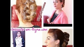 Tuto coiffure Coiffure de soirée  Chignon Chic en collaboration avec Grossiste en ligne CONCOURS [upl. by Japha]