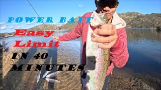 Poway Lake San Diego Fishing Easy Limit Of Trout In 40 Minutes troutfishing drone video [upl. by Berkshire]