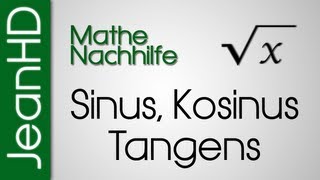 Mathe Nachhilfe  Sinus Kosinus Tangens [upl. by Leshia404]