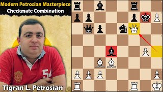 Modern Petrosian Masterpiece Checkmate Combination  Petrosian vs Minasian 2006 [upl. by Xenophon]