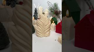 Peeling back the mold to reveal one of our sculpted leaf candles homedecor giftideas [upl. by Hairakcaz]