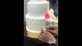 How to make wedding cake design cakerecipe [upl. by Avik]