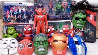 Unboxing 22 SpiderMan Hulk smash Captain Amerika Automan Robot Thanos Batman dan Ironman [upl. by Varin327]